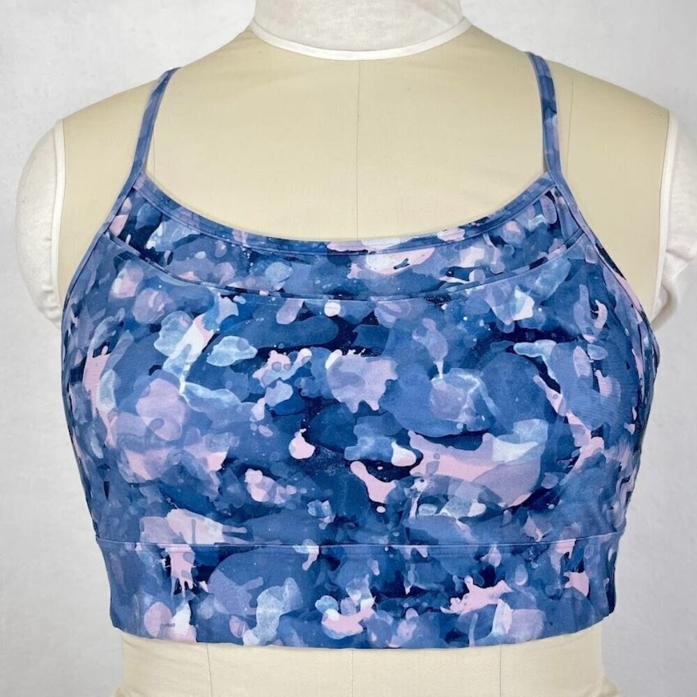 GapFit Sports Bra Blackout Technology Abstract Low Impact Athleisure Athletic XL